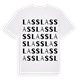 White t-shirt med Lass ordlek t-shirt