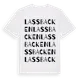 White t-shirt med Lassbacken ordlek t-shirt