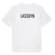 White t-shirt med Lassbyn i Sverige t-shirt