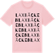 Pink Cotton t-shirt med Laxbäcken ordlek t-shirt