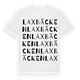 White t-shirt med Laxbäcken ordlek t-shirt