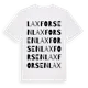 White t-shirt med Laxforsen ordlek t-shirt