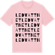 Pink Cotton t-shirt med Ledvattnet ordlek t-shirt