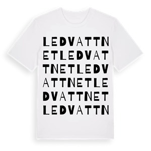 Ledvattnet ordlek t-shirt – ekologisk bomull t-shirt från Pinshirt