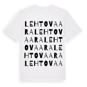 Lehtovaara ordlek t-shirt – ekologisk bomull t-shirt från Pinshirt
