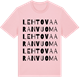 Pink Cotton t-shirt med Lehtovaaranvuoma ordlek t-shirt