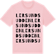 Pink Cotton t-shirt med Lersundsudden ordlek t-shirt