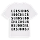 White t-shirt med Lersundsudden ordlek t-shirt