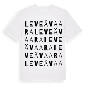 Leveävaara ordlek t-shirt – ekologisk bomull t-shirt från Pinshirt