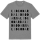 Mid Heather Gray t-shirt med Lidbodarna ordlek t-shirt