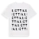 White t-shirt med Liettik ordlek t-shirt
