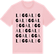 Pink Cotton t-shirt med Ligga ordlek t-shirt