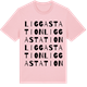 Pink Cotton t-shirt med Ligga station ordlek t-shirt