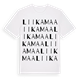 White t-shirt med Liikamaa ordlek t-shirt