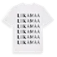 White t-shirt med Liikamaa ordlek t-shirt
