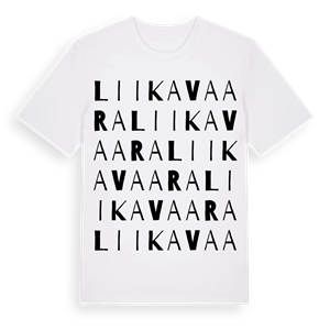 Liikavaara ordlek t-shirt – ekologisk bomull t-shirt från Pinshirt