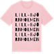 Pink Cotton t-shirt med Lill-Björnholmen ordlek t-shirt