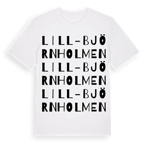 Lill-Björnholmen ordlek t-shirt – ekologisk bomull t-shirt från Pinshirt