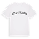 White t-shirt med Lill-Fårön böjd t-shirt