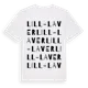 White t-shirt med Lill-Laver ordlek t-shirt
