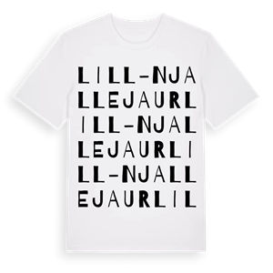 Lill-Njallejaur ordlek t-shirt – ekologisk bomull t-shirt från Pinshirt