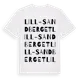 White t-shirt med Lill-Sandberget ordlek t-shirt