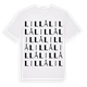 White t-shirt med Lillå ordlek t-shirt