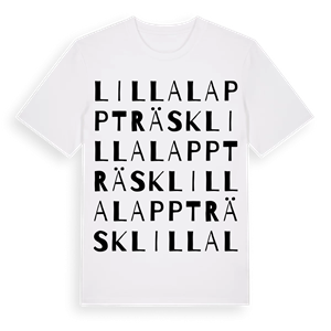 Lilla Lappträsk ordlek t-shirt – ekologisk bomull t-shirt från Pinshirt