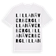 White t-shirt med Lilla Näverberg ordlek t-shirt
