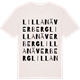 Vintage White t-shirt med Lilla Näverberg ordlek t-shirt