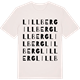 Vintage White t-shirt med Lillberg ordlek t-shirt