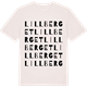 Vintage White t-shirt med Lillberget ordlek t-shirt