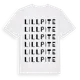 White t-shirt med Lillpite ordlek t-shirt