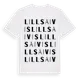 White t-shirt med Lillsaivis ordlek t-shirt