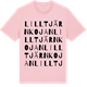 Pink Cotton t-shirt med Lilltjärnkojan ordlek t-shirt