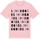Pink Cotton t-shirt med Limingoån ordlek t-shirt