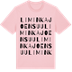 Pink Cotton t-shirt med Liminkajoensuu ordlek t-shirt