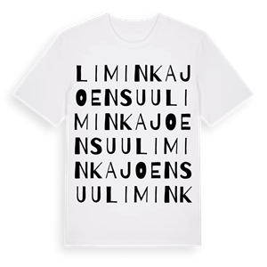 Liminkajoensuu ordlek t-shirt – ekologisk bomull t-shirt från Pinshirt