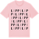 Pink Cotton t-shirt med Lippi ordlek t-shirt