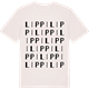 Vintage White t-shirt med Lippi ordlek t-shirt