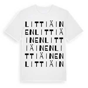 Littiäinen ordlek t-shirt – ekologisk bomull t-shirt från Pinshirt