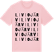 Pink Cotton t-shirt med Liviojärvi ordlek t-shirt