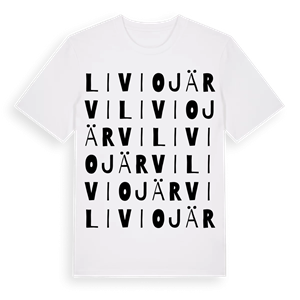 Liviojärvi ordlek t-shirt – ekologisk bomull t-shirt från Pinshirt