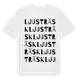 White t-shirt med Ljusträsk ordlek t-shirt