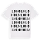 White t-shirt med Loholm ordlek t-shirt