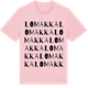 Pink Cotton t-shirt med Lomakka ordlek t-shirt