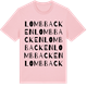 Pink Cotton t-shirt med Lombbacken ordlek t-shirt