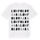 White t-shirt med Lompolovaara ordlek t-shirt