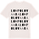 Vintage White t-shirt med Lompolovaara ordlek t-shirt