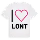 White t-shirt med Jag älskar Lont t-shirt stort tryck